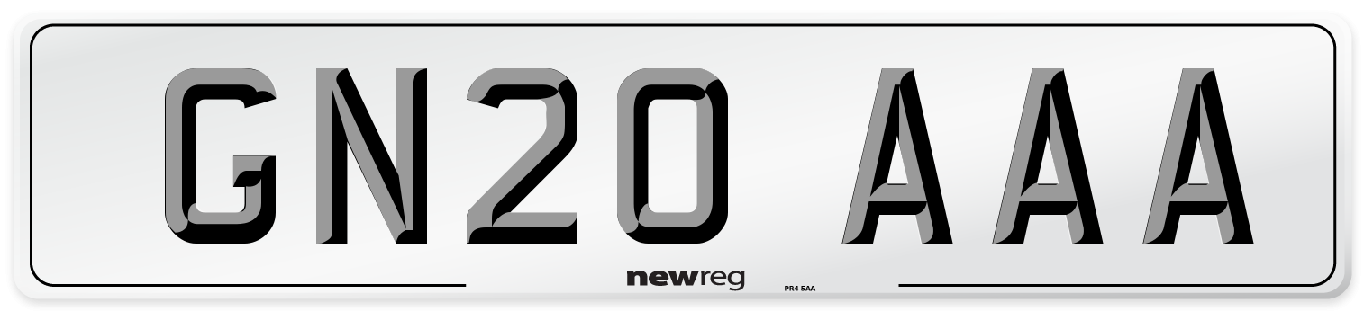 GN20 AAA Number Plate from New Reg